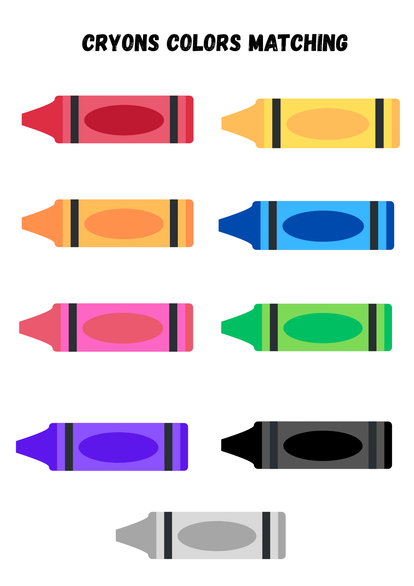 Cryons Colors Matching - mymatchmagic