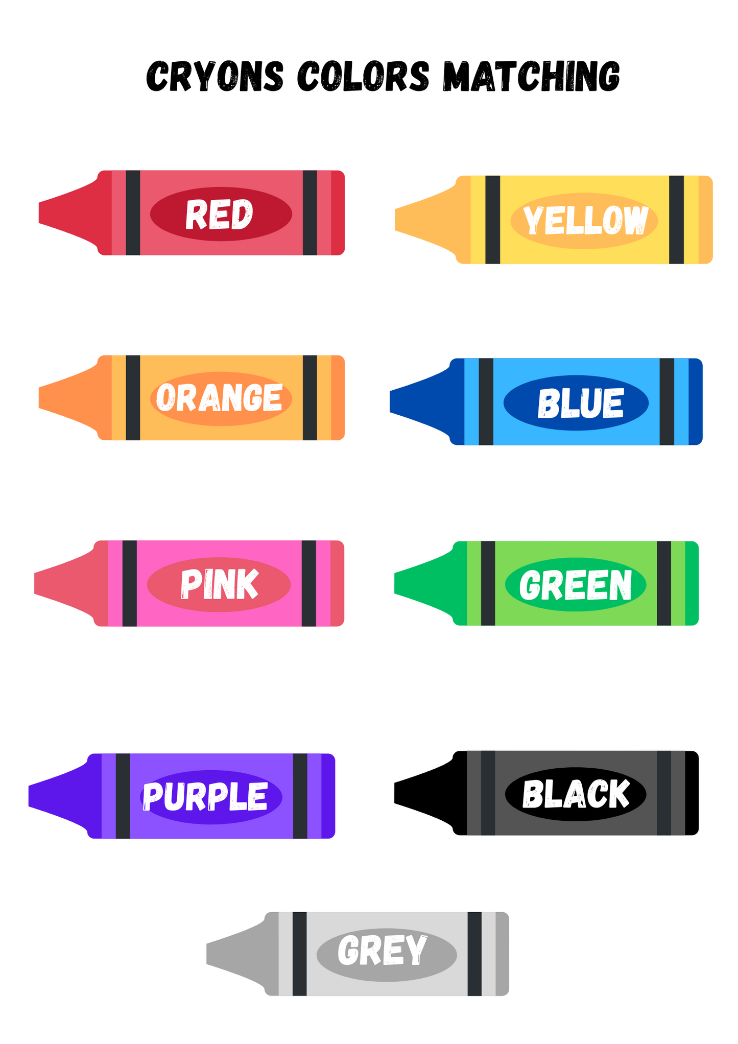 Cryons Colors Matching - mymatchmagic