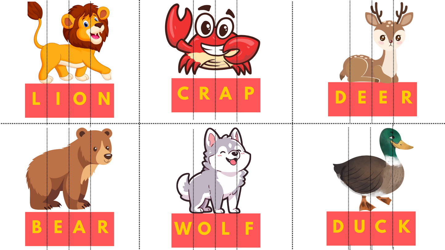 Animals Names Matching - mymatchmagic