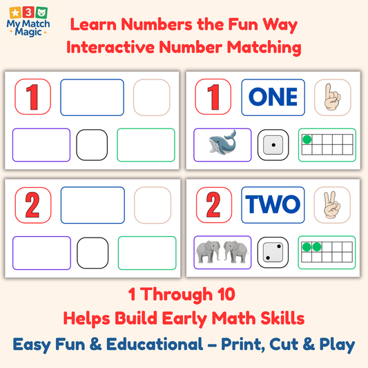 Number Matching Activity - mymatchmagic
